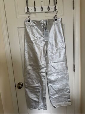 ANTONIO MELANI Silver Wide Leg Jeans